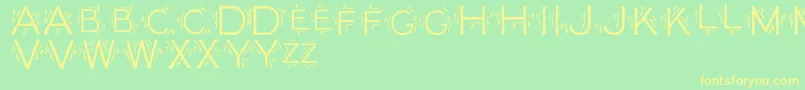 Single Font – Yellow Fonts on Green Background