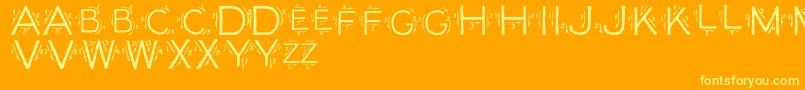 Single Font – Yellow Fonts on Orange Background