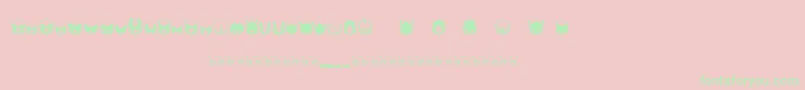 Noxone Font – Green Fonts on Pink Background