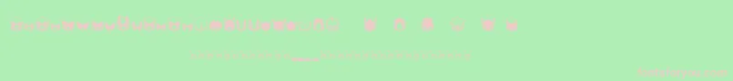 フォントNoxone – 緑の背景にピンクのフォント