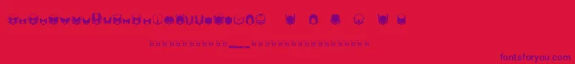 Noxone Font – Purple Fonts on Red Background