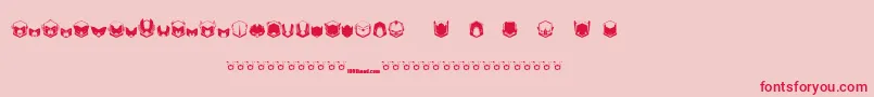 Noxone Font – Red Fonts on Pink Background
