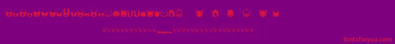 Noxone Font – Red Fonts on Purple Background