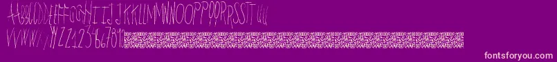 Yardentawns Font – Pink Fonts on Purple Background