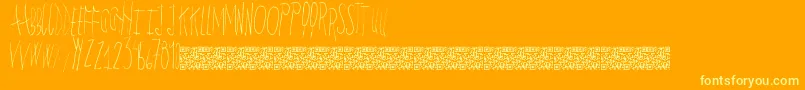 Yardentawns-Schriftart – Gelbe Schriften auf orangefarbenem Hintergrund