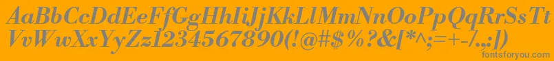 LibrebodoniBolditalic Font – Gray Fonts on Orange Background