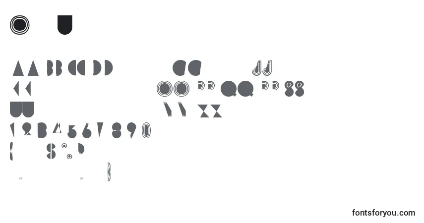 Schriftart Offutt – Alphabet, Zahlen, spezielle Symbole