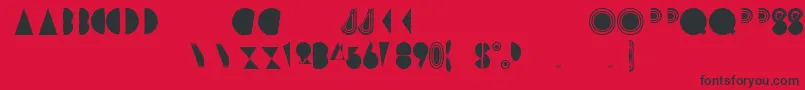 Offutt Font – Black Fonts on Red Background