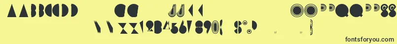 Offutt Font – Black Fonts on Yellow Background