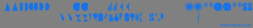 Offutt Font – Blue Fonts on Gray Background