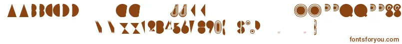 Offutt-fontti – ruskeat fontit valkoisella taustalla