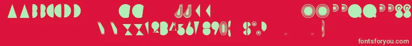 Offutt Font – Green Fonts on Red Background