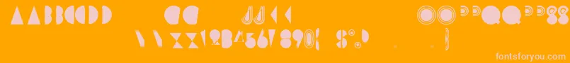 Offutt Font – Pink Fonts on Orange Background