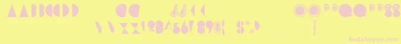 Offutt Font – Pink Fonts on Yellow Background