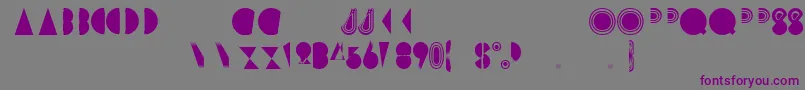 Offutt-fontti – violetit fontit harmaalla taustalla