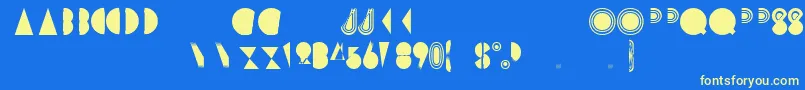 Offutt Font – Yellow Fonts on Blue Background