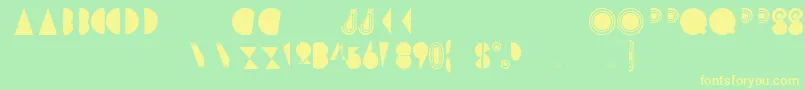 Offutt Font – Yellow Fonts on Green Background