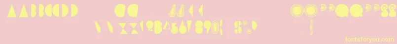 Offutt Font – Yellow Fonts on Pink Background