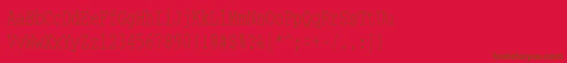 En savoir plus sur la police Courierctt65 Police Courierctt65 – polices brunes sur fond rouge
