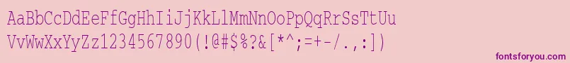 Courierctt65 Font – Purple Fonts on Pink Background