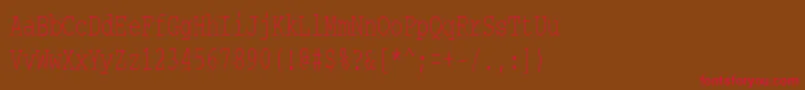 Courierctt65 Font – Red Fonts on Brown Background
