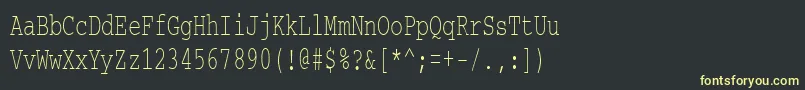 fuente Courierctt65 – Fuentes Amarillas Sobre Fondo Negro