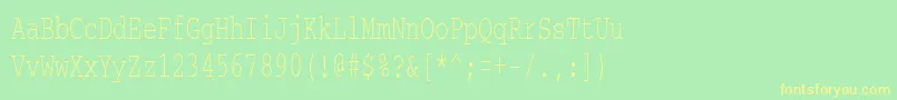 Шрифт Courierctt65 – жёлтые шрифты на зелёном фоне