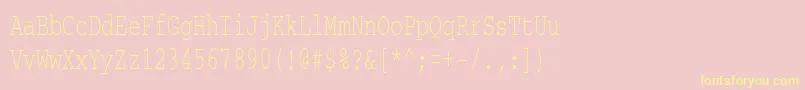 Courierctt65 Font – Yellow Fonts on Pink Background
