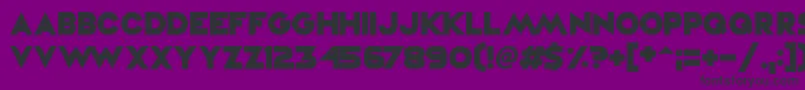 フォントVampireRaves – 紫の背景に黒い文字