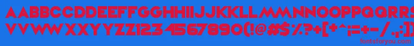 VampireRaves Font – Red Fonts on Blue Background