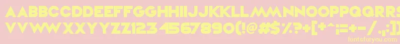 VampireRaves Font – Yellow Fonts on Pink Background