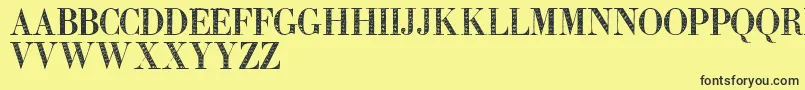 Zierinitialen2 Font – Black Fonts on Yellow Background