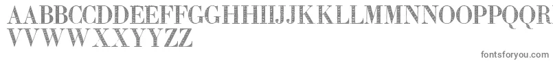 Zierinitialen2-Schriftart – Graue Schriften auf weißem Hintergrund