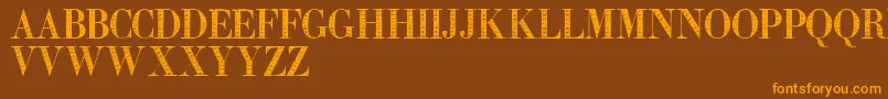 Zierinitialen2 Font – Orange Fonts on Brown Background