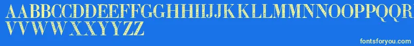 Zierinitialen2 Font – Yellow Fonts on Blue Background