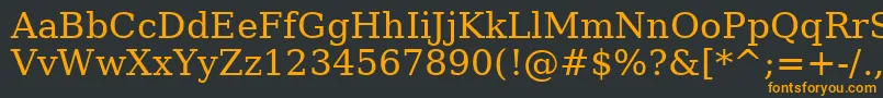 フォントAeJet – 黒い背景にオレンジの文字