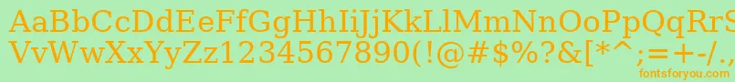 AeJet Font – Orange Fonts on Green Background