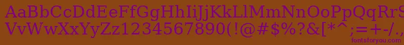 AeJet Font – Purple Fonts on Brown Background