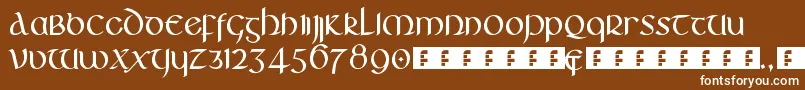 Huggles Font – White Fonts on Brown Background