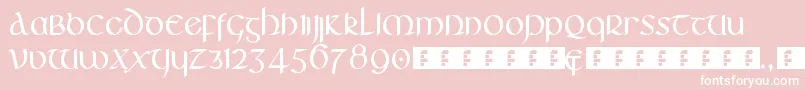 Huggles Font – White Fonts on Pink Background