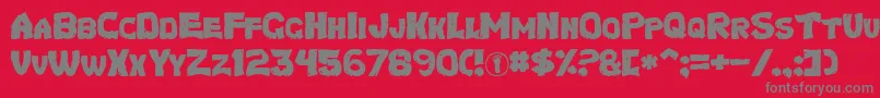 TurtlesNormal Font – Gray Fonts on Red Background