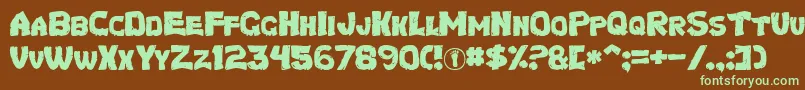 TurtlesNormal Font – Green Fonts on Brown Background