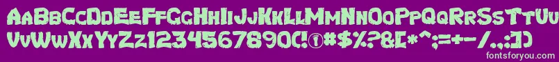 TurtlesNormal Font – Green Fonts on Purple Background