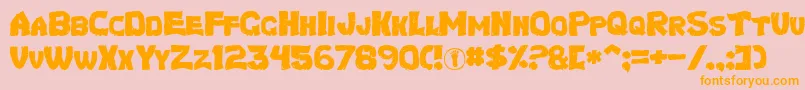 TurtlesNormal Font – Orange Fonts on Pink Background