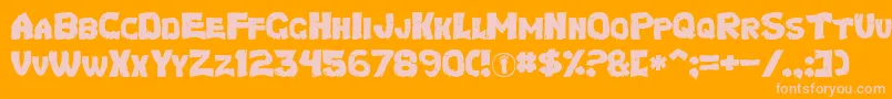 TurtlesNormal Font – Pink Fonts on Orange Background