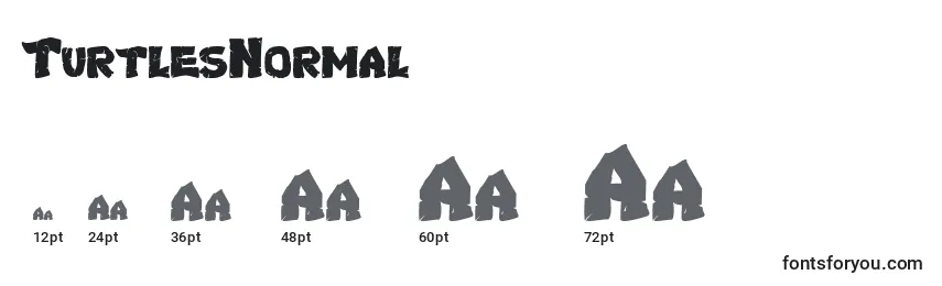 TurtlesNormal Font Sizes