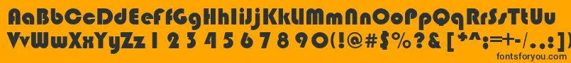 BlimpoRegular Font – Black Fonts on Orange Background