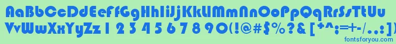 BlimpoRegular Font – Blue Fonts on Green Background