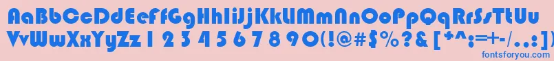 BlimpoRegular Font – Blue Fonts on Pink Background