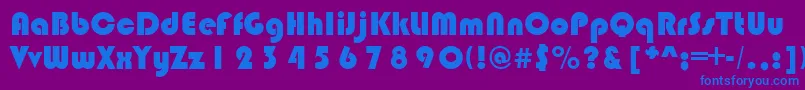 BlimpoRegular Font – Blue Fonts on Purple Background